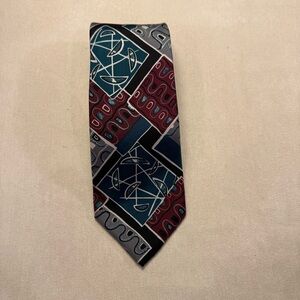 Charvet geometric men’s necktie.   3 3/4 width and 58 inches long